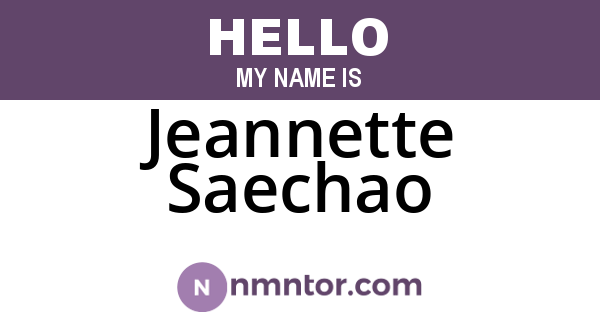 Jeannette Saechao