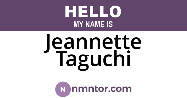 Jeannette Taguchi