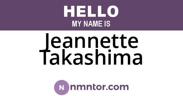 Jeannette Takashima