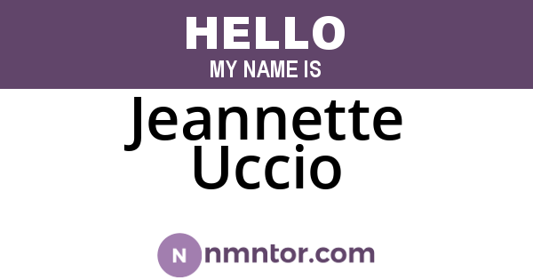 Jeannette Uccio