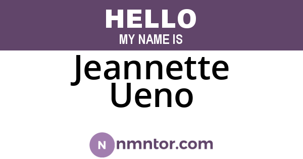 Jeannette Ueno