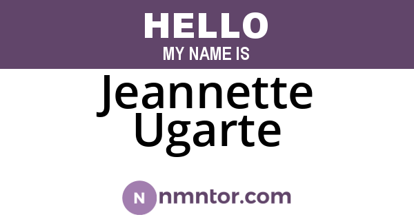 Jeannette Ugarte