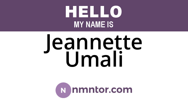 Jeannette Umali