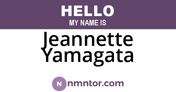 Jeannette Yamagata