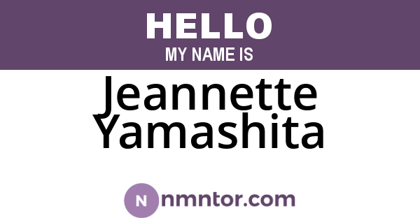 Jeannette Yamashita