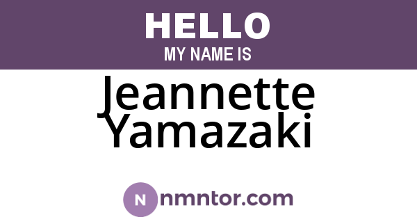 Jeannette Yamazaki