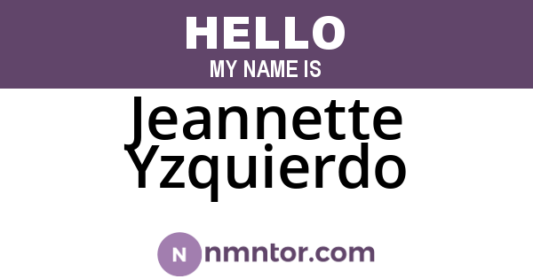 Jeannette Yzquierdo