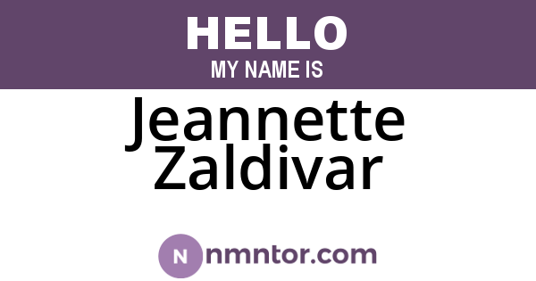 Jeannette Zaldivar