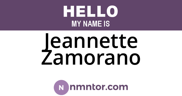 Jeannette Zamorano