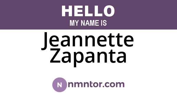Jeannette Zapanta