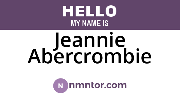 Jeannie Abercrombie