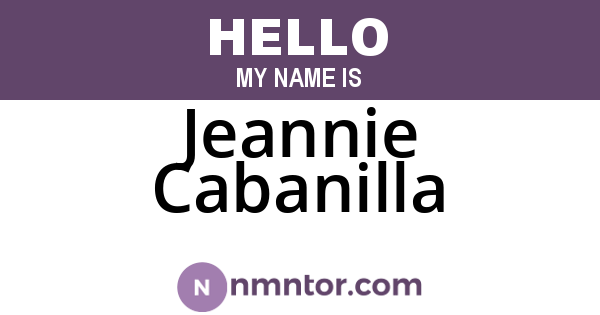 Jeannie Cabanilla