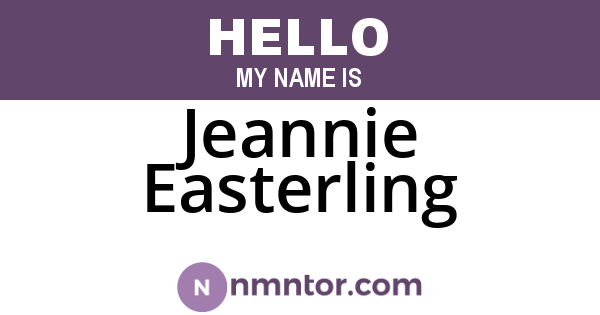 Jeannie Easterling