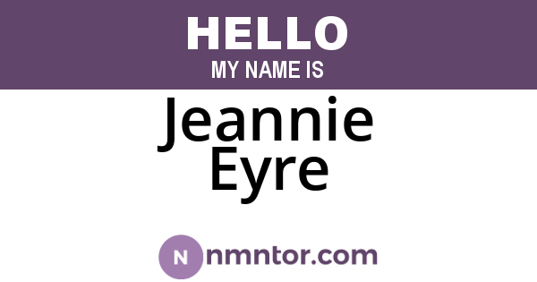 Jeannie Eyre