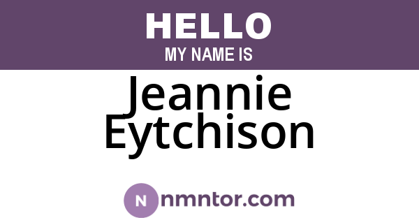 Jeannie Eytchison