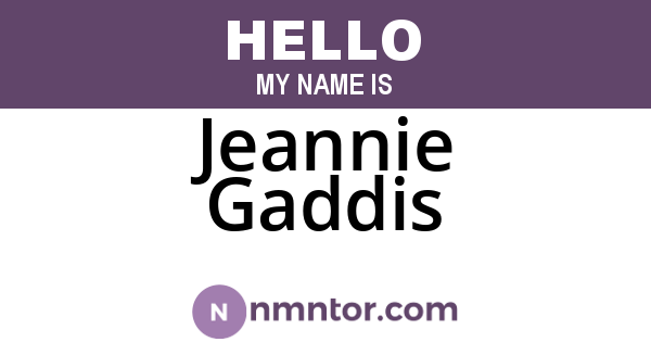 Jeannie Gaddis