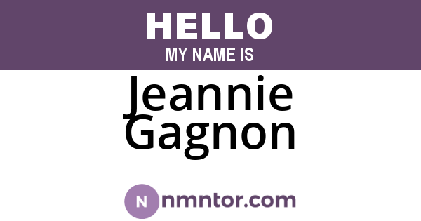 Jeannie Gagnon