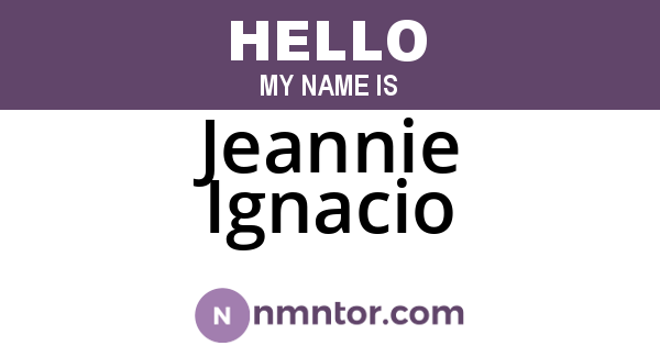 Jeannie Ignacio
