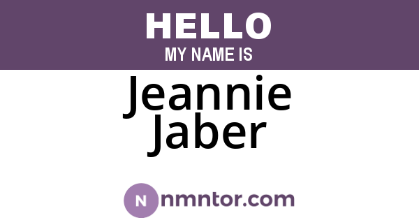 Jeannie Jaber