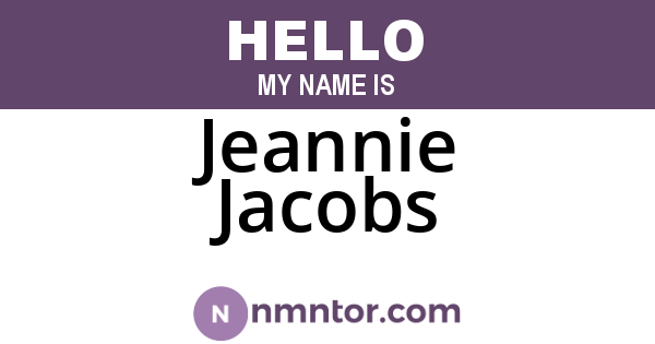 Jeannie Jacobs