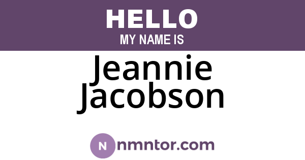 Jeannie Jacobson