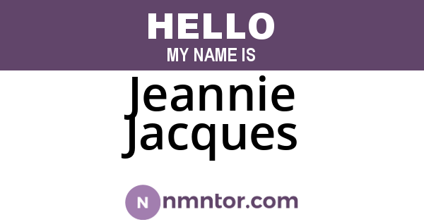 Jeannie Jacques