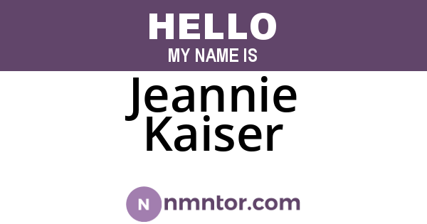 Jeannie Kaiser
