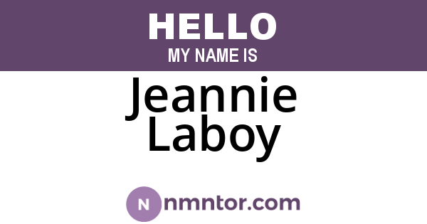 Jeannie Laboy
