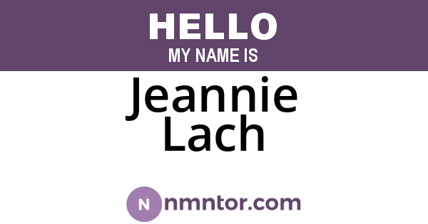 Jeannie Lach