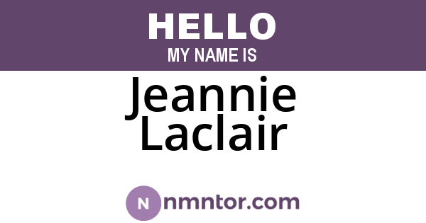 Jeannie Laclair