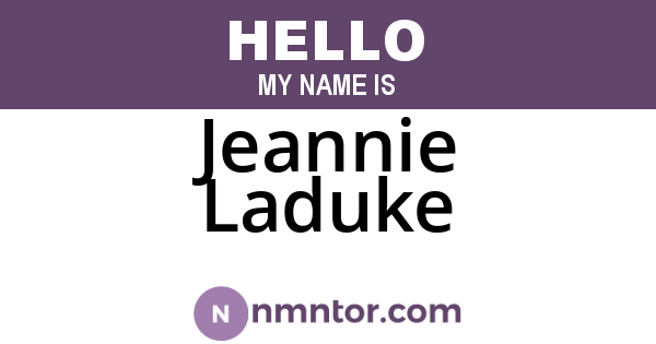 Jeannie Laduke