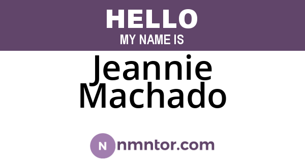 Jeannie Machado