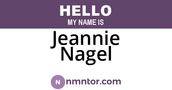 Jeannie Nagel