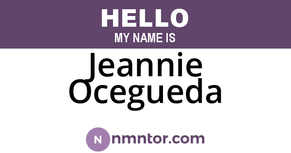 Jeannie Ocegueda