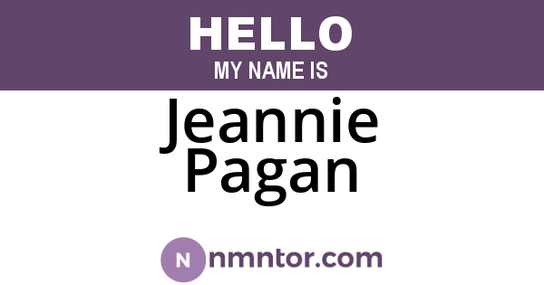 Jeannie Pagan