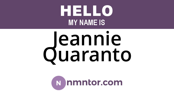 Jeannie Quaranto