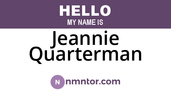 Jeannie Quarterman