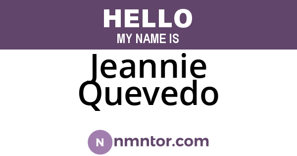 Jeannie Quevedo