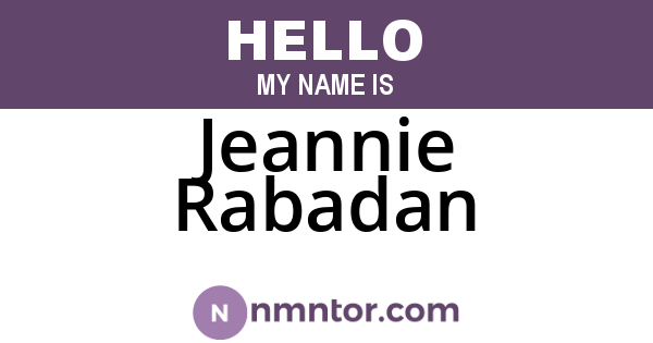 Jeannie Rabadan
