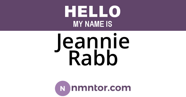 Jeannie Rabb