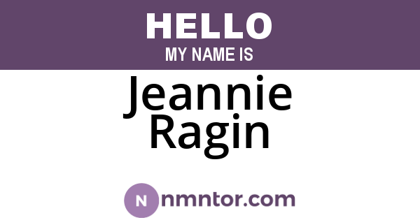 Jeannie Ragin