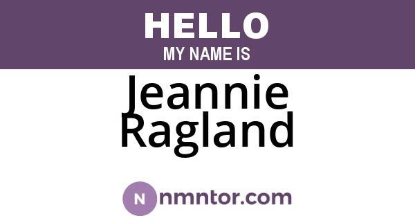 Jeannie Ragland