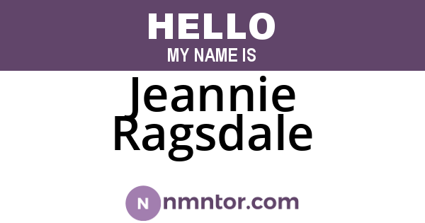 Jeannie Ragsdale
