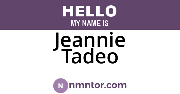 Jeannie Tadeo