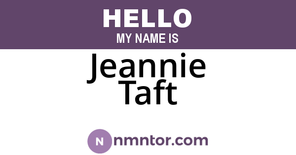 Jeannie Taft