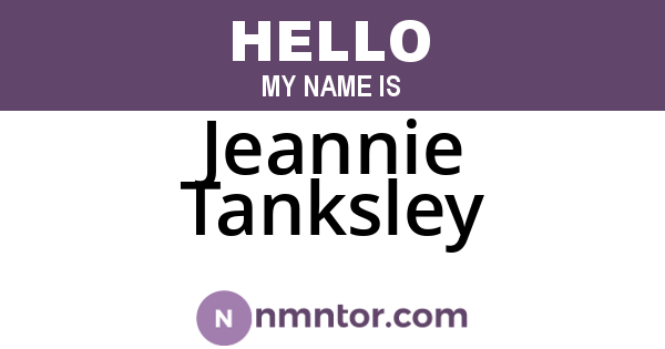 Jeannie Tanksley
