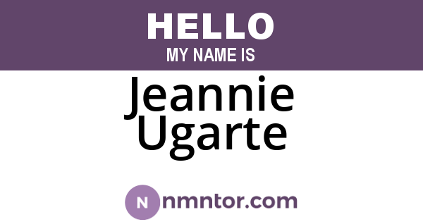 Jeannie Ugarte