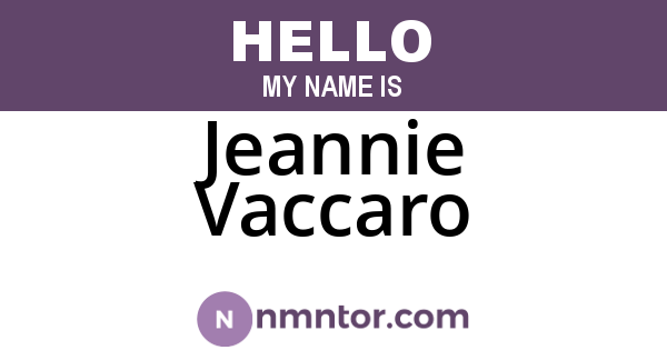 Jeannie Vaccaro