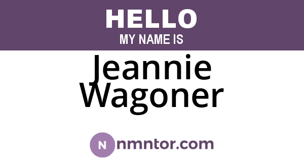 Jeannie Wagoner