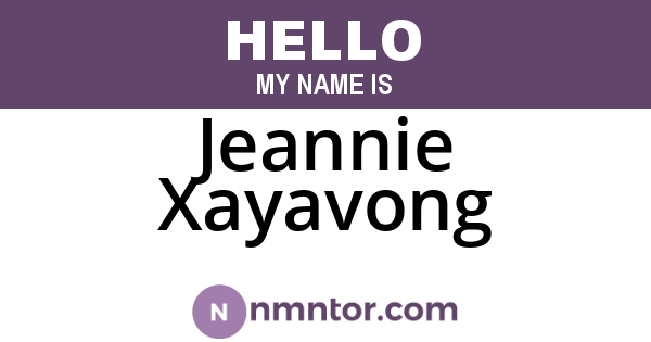 Jeannie Xayavong
